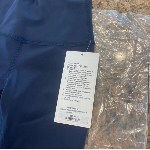 NWT Lululemon Wunder Train High Rise Short 8" true navy blue - Picture 9 of 16